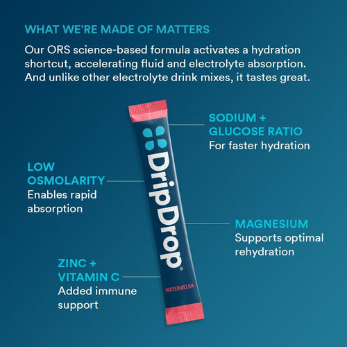 DripDrop Bold Variety Pack Electrolyte Powder, 8 oz sticks, 16 count
